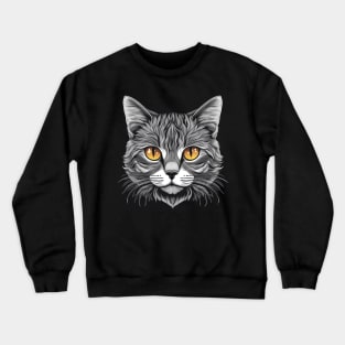 Eyes of Enchantment: The Mesmerizing Gaze of a Cat Crewneck Sweatshirt